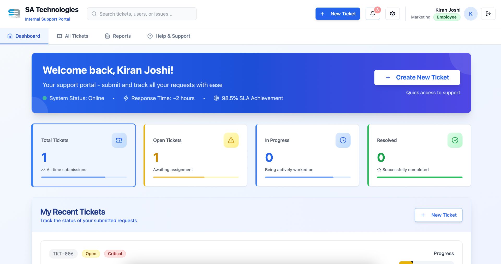 Smart Support Portal screenshot 1